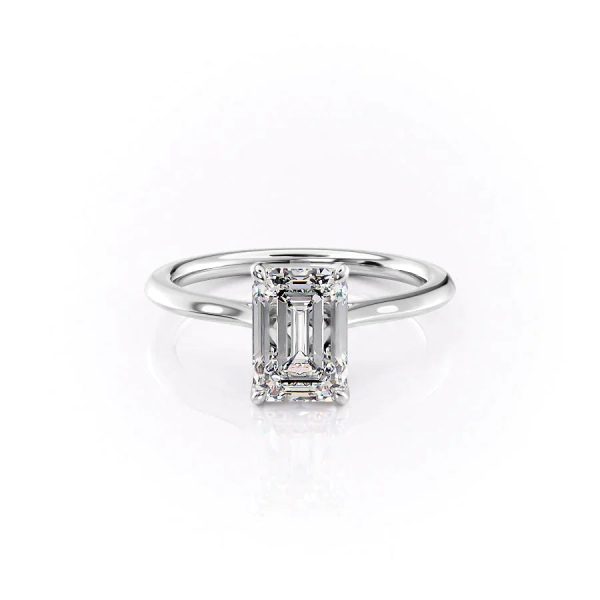 The Madison Set With A 1.5 Carat Emerald Moissanite Cheap