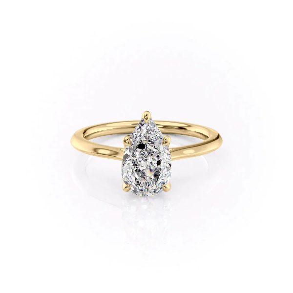 The Madison Set With A 4.5 Carat Pear Moissanite Hot on Sale