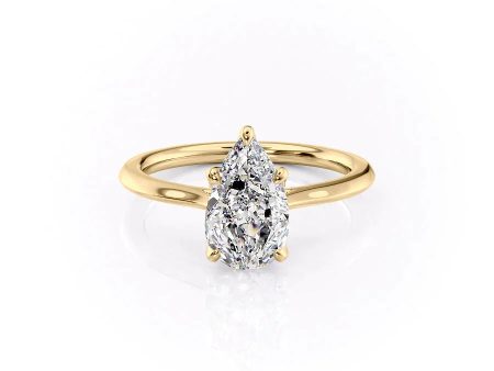 The Madison Set With A 2 Carat Pear Moissanite For Cheap